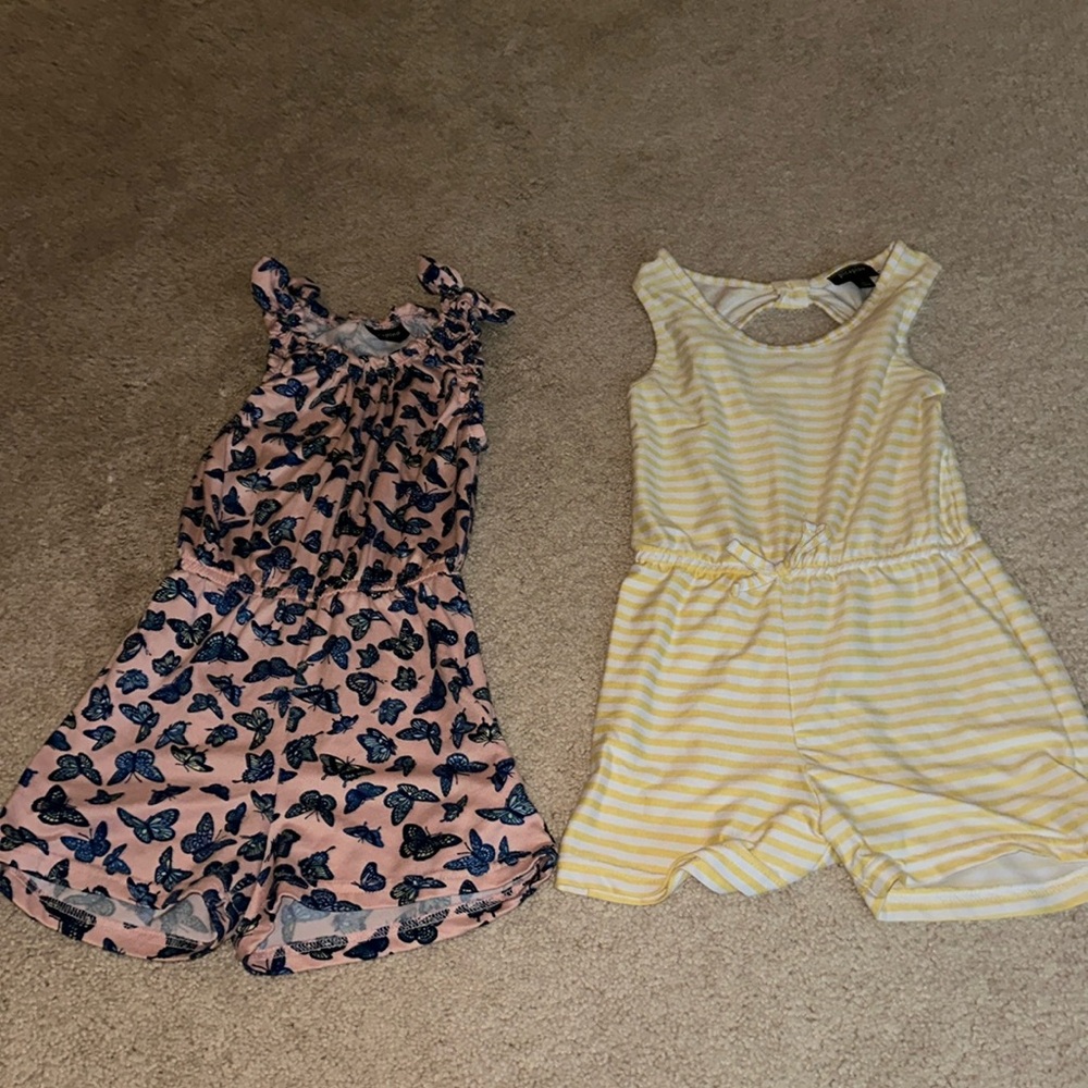 Girls 2 pack rompers size 5